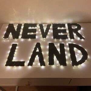 Hand Craft Neverland Light Up Sign